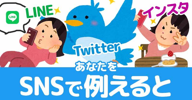 あなたをSNSで例えると！！