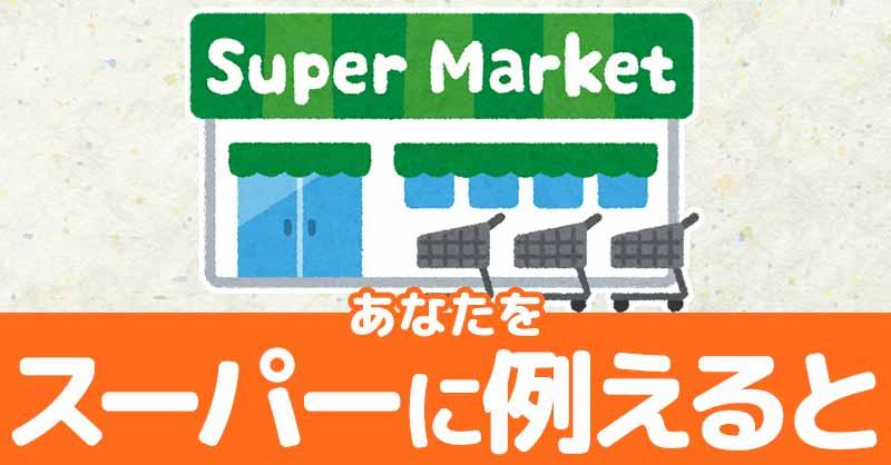 あなたをスーパーに例えると！！