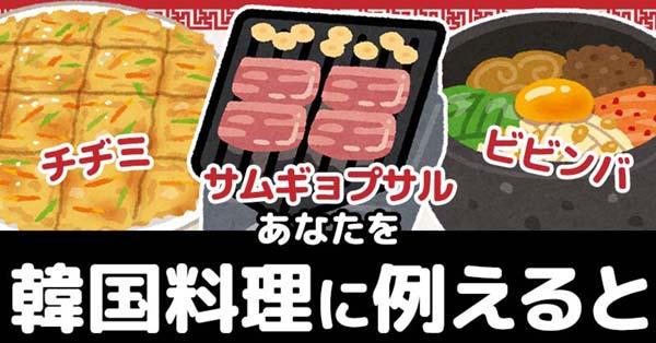 あなたを韓国料理に例えると！