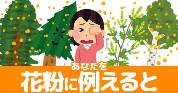 あなたを花粉に例えると！！