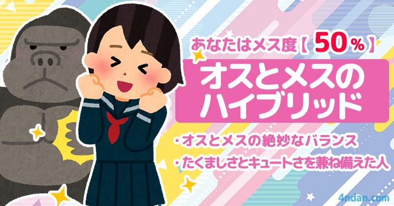 オス度50%、メス度50%【オスとメスのハイブリッド】