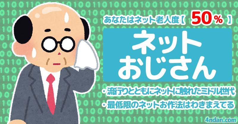 インターネット老人度50%【ネットおじさん】