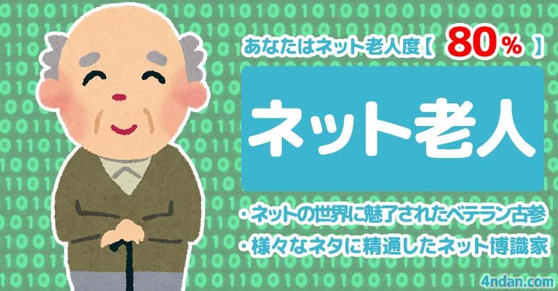 インターネット老人度80%【ネット老人】