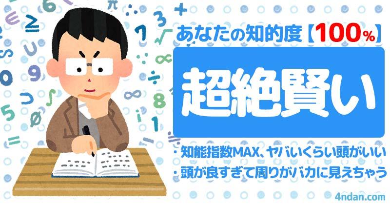 知的度100%【超絶賢い】